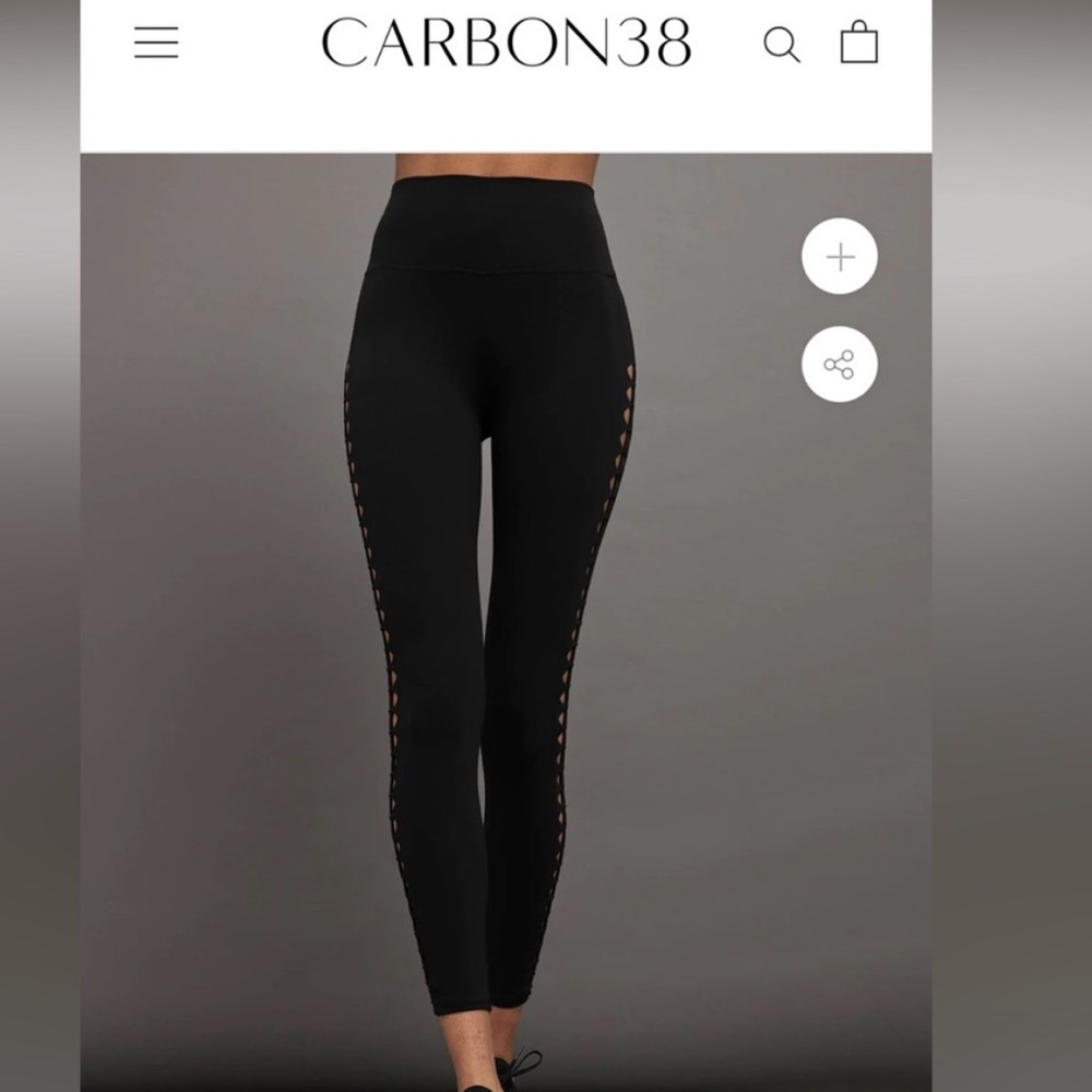 Carbon38 Black Leggings Crochet